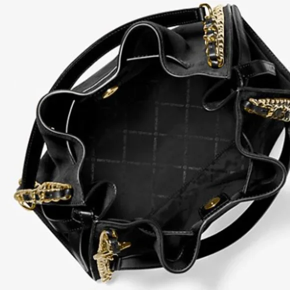 Michael Kors Mina Large Suede Chain Shoulder Bag - Picture 15 of 16